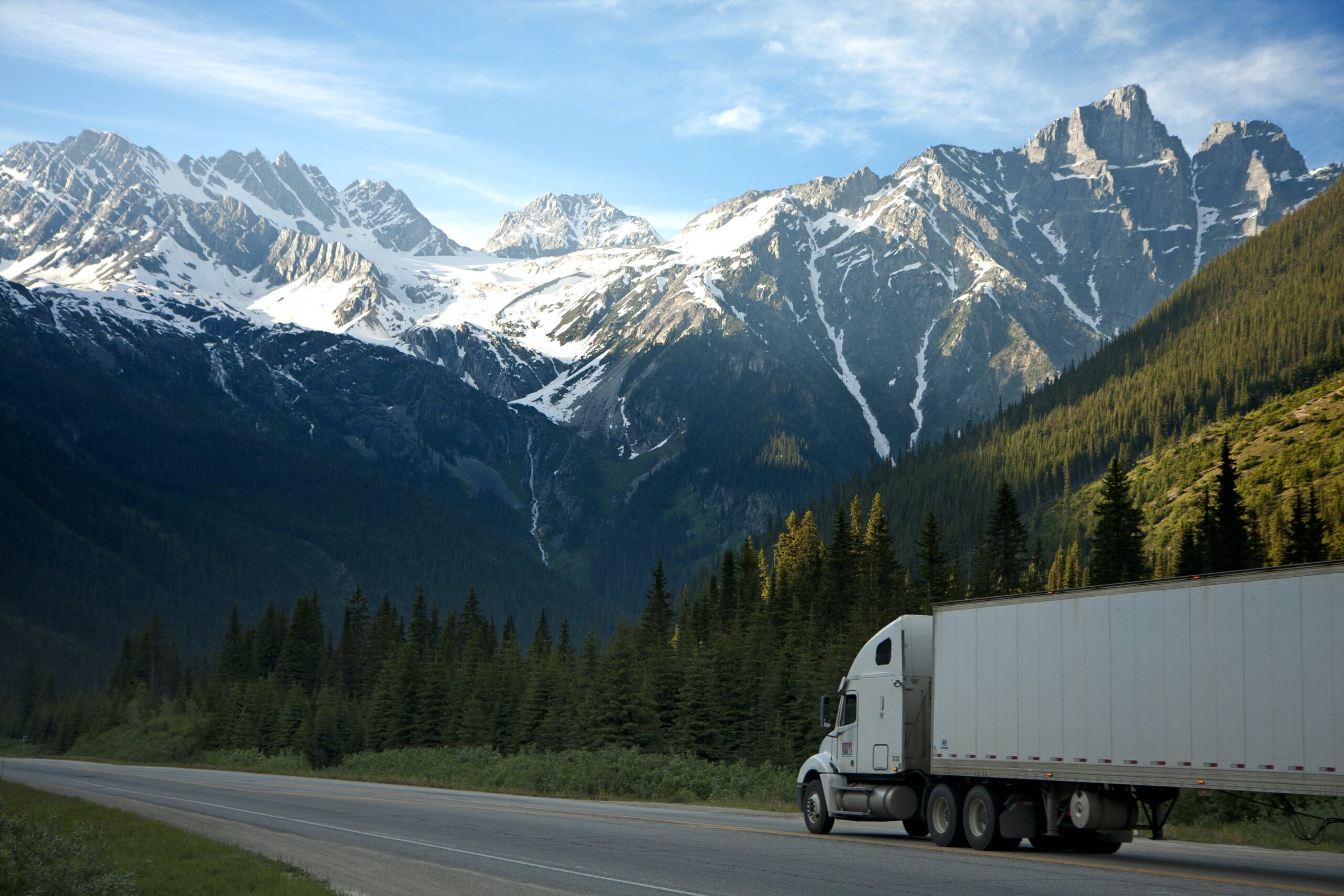 white delivery truck